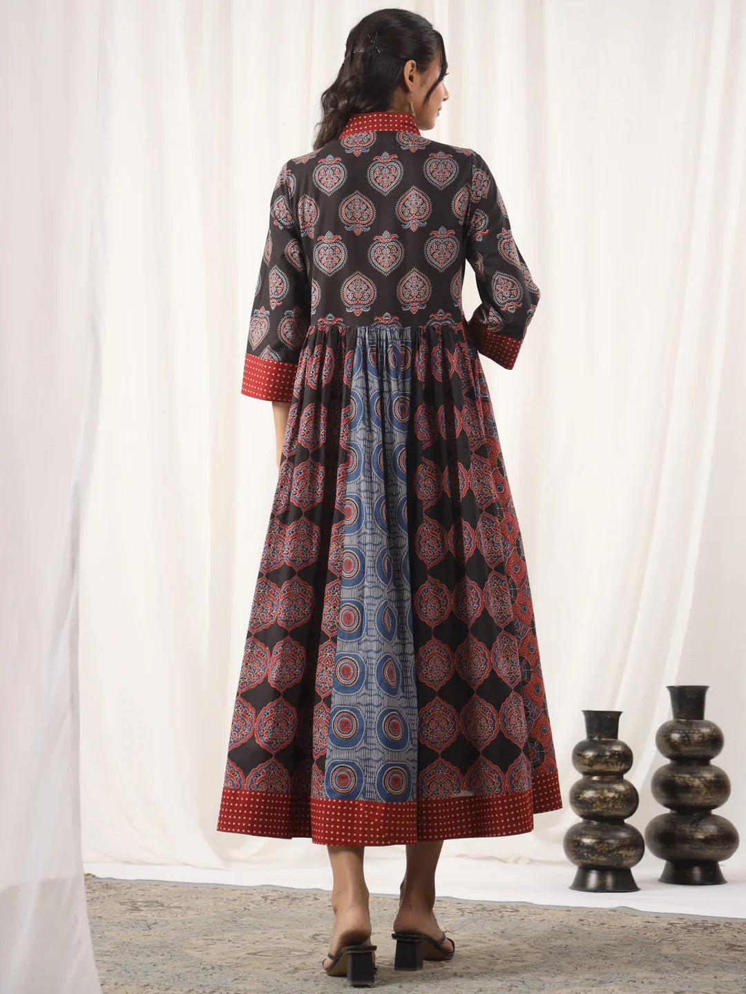 Ajrakh Printed Cotton Dress