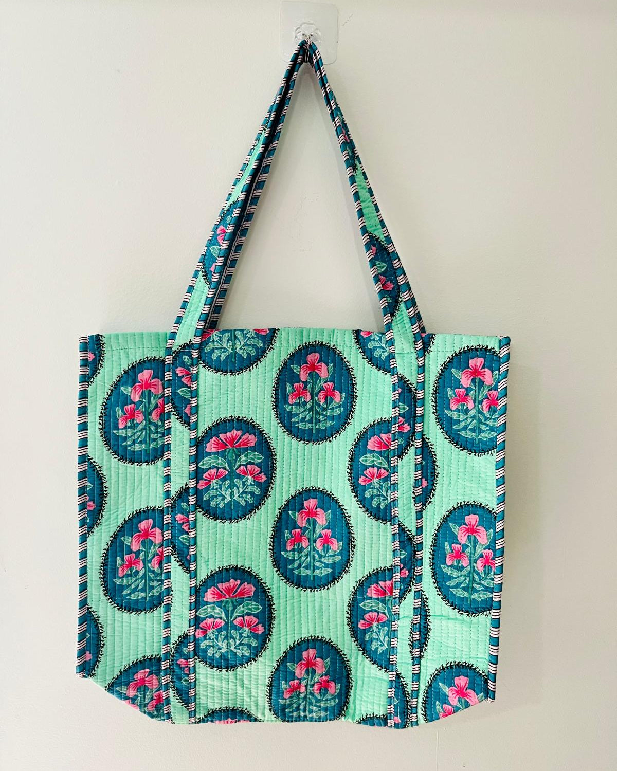 Floral Green Tote Bag