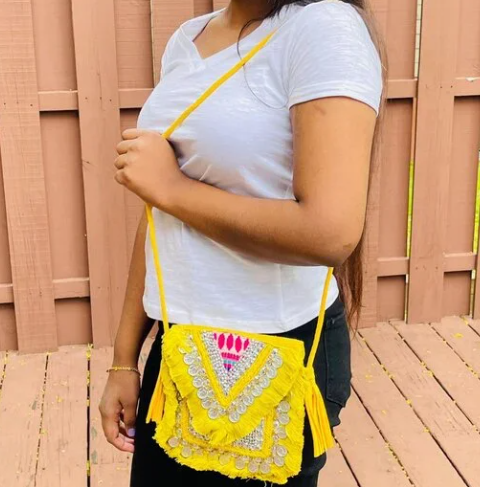 Lemon-Yellow Eco-Jute Bag