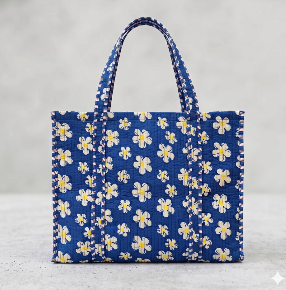 Blue Daisy Tote Bag