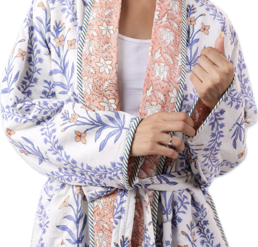 Ivory Blossom Robe