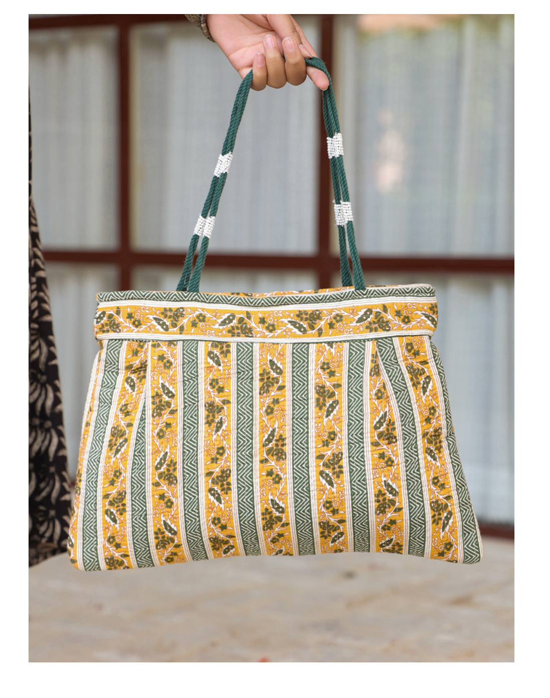 Sunshine Yellow Cotton Shoulder Bag
