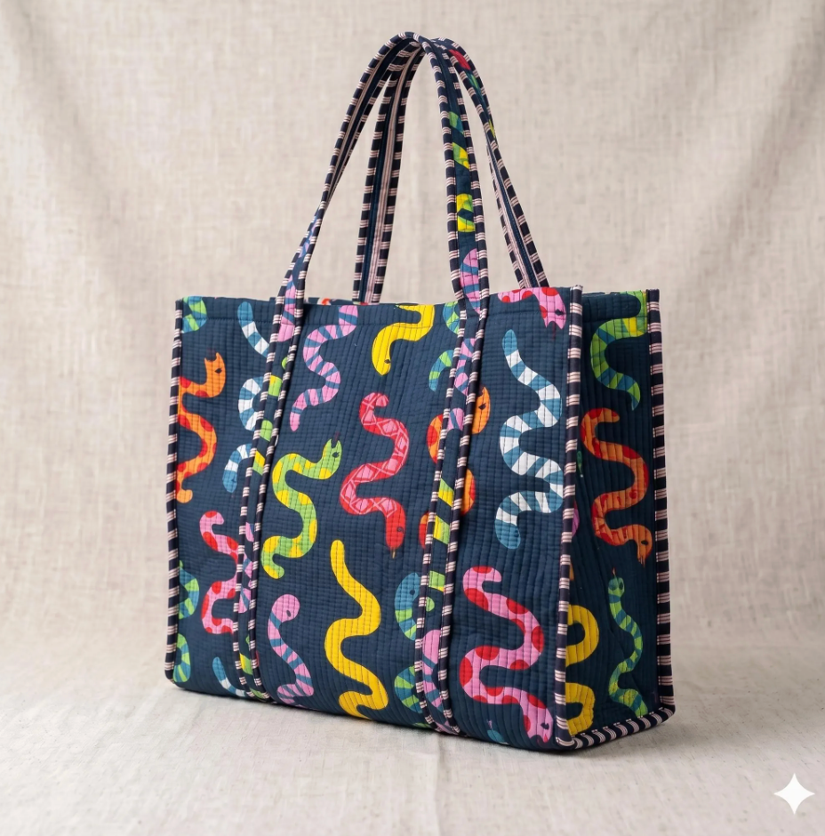 Midnight Sneaky Cotton Tote Bag