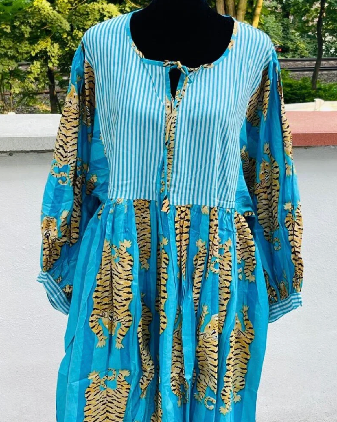 Blue Tiger Printed Mini dress