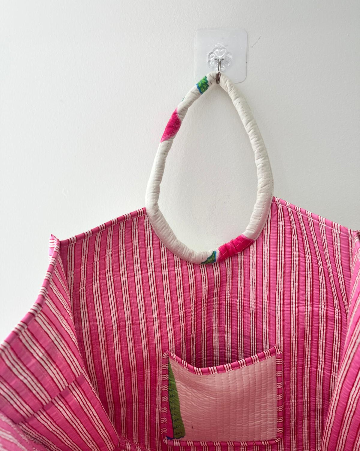 White Floral Moon Bag