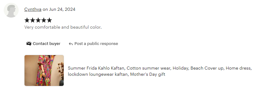 Pink Frida Kahlo Cotton Kaftan