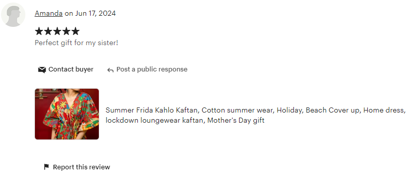 Pink Frida Kahlo Cotton Kaftan