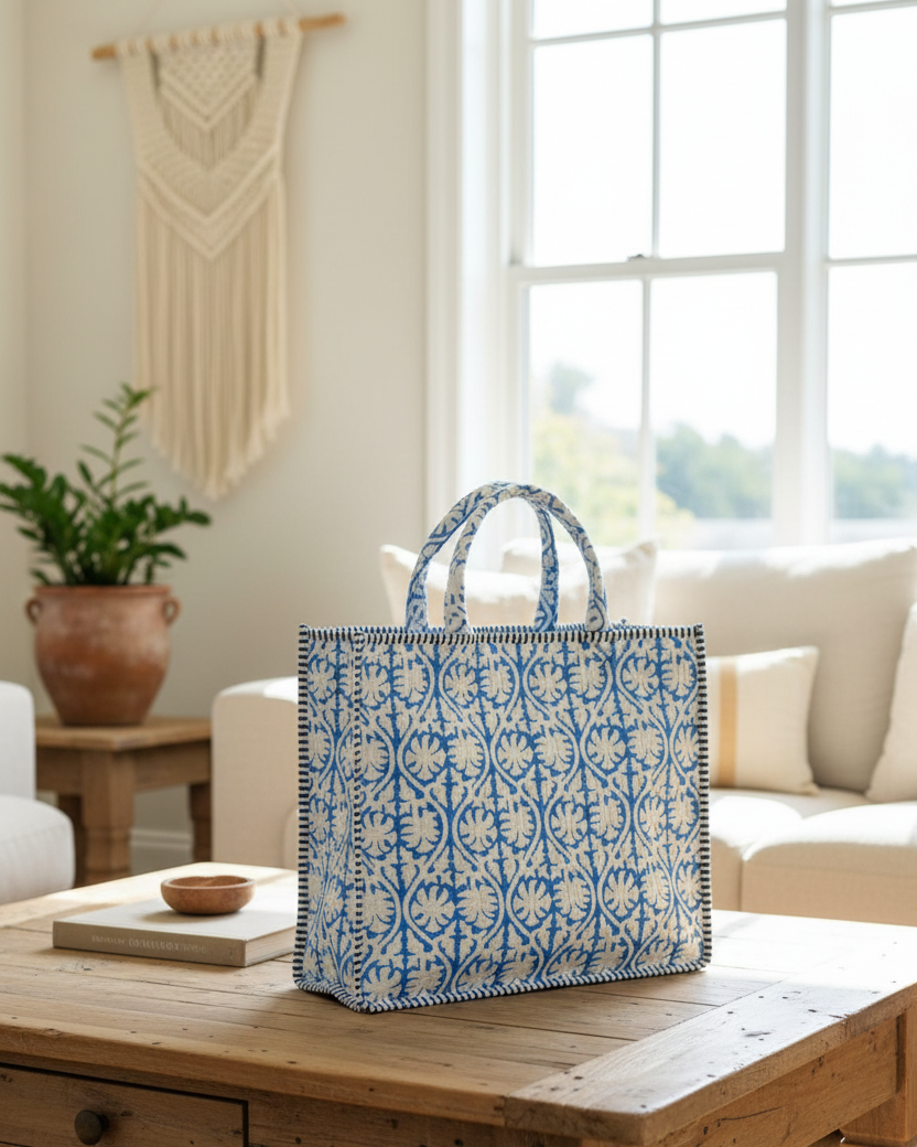 Blue Tote Bag