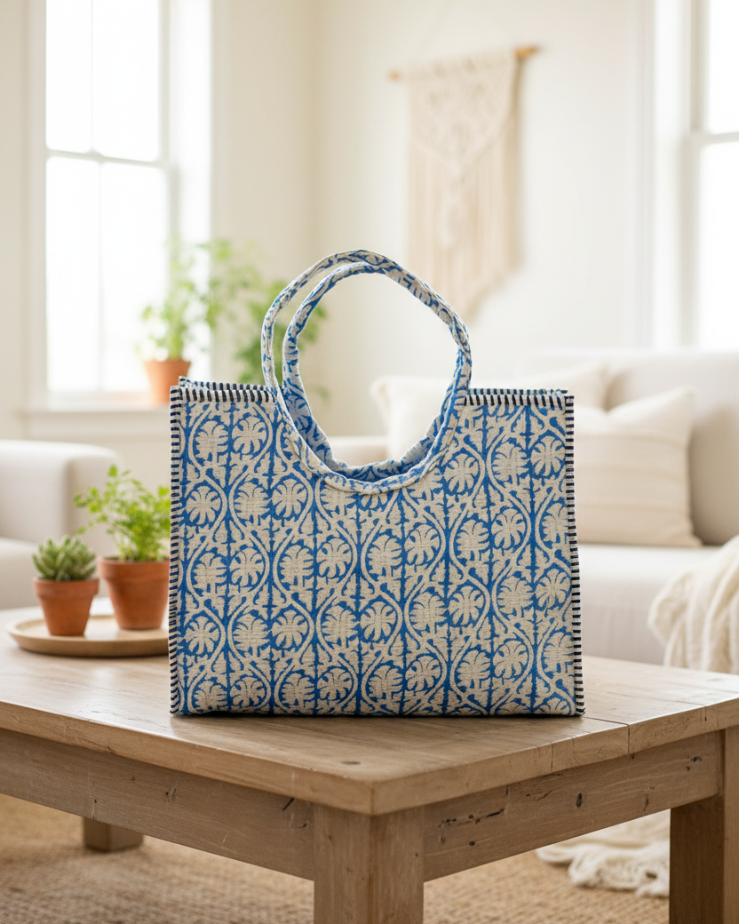 Blue Tote Bag