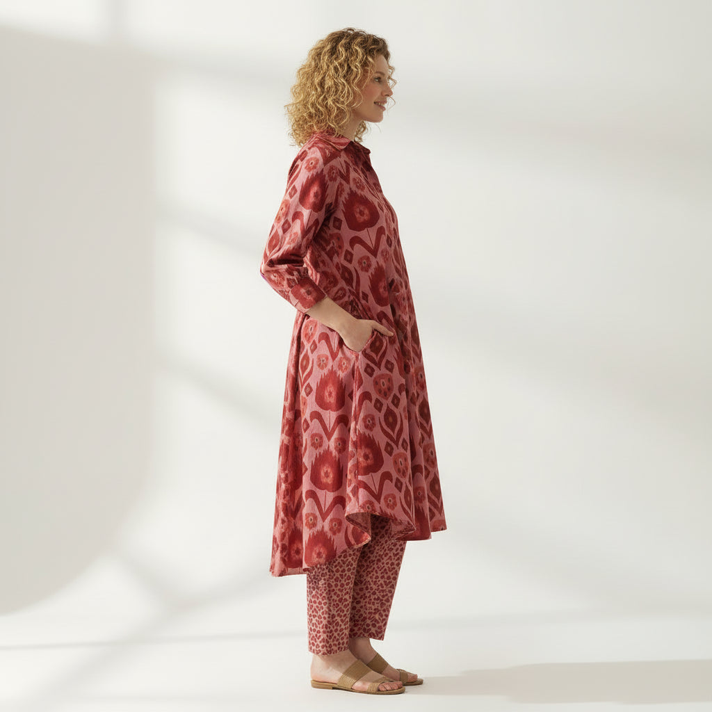 Spring Block Print Cotton Dress