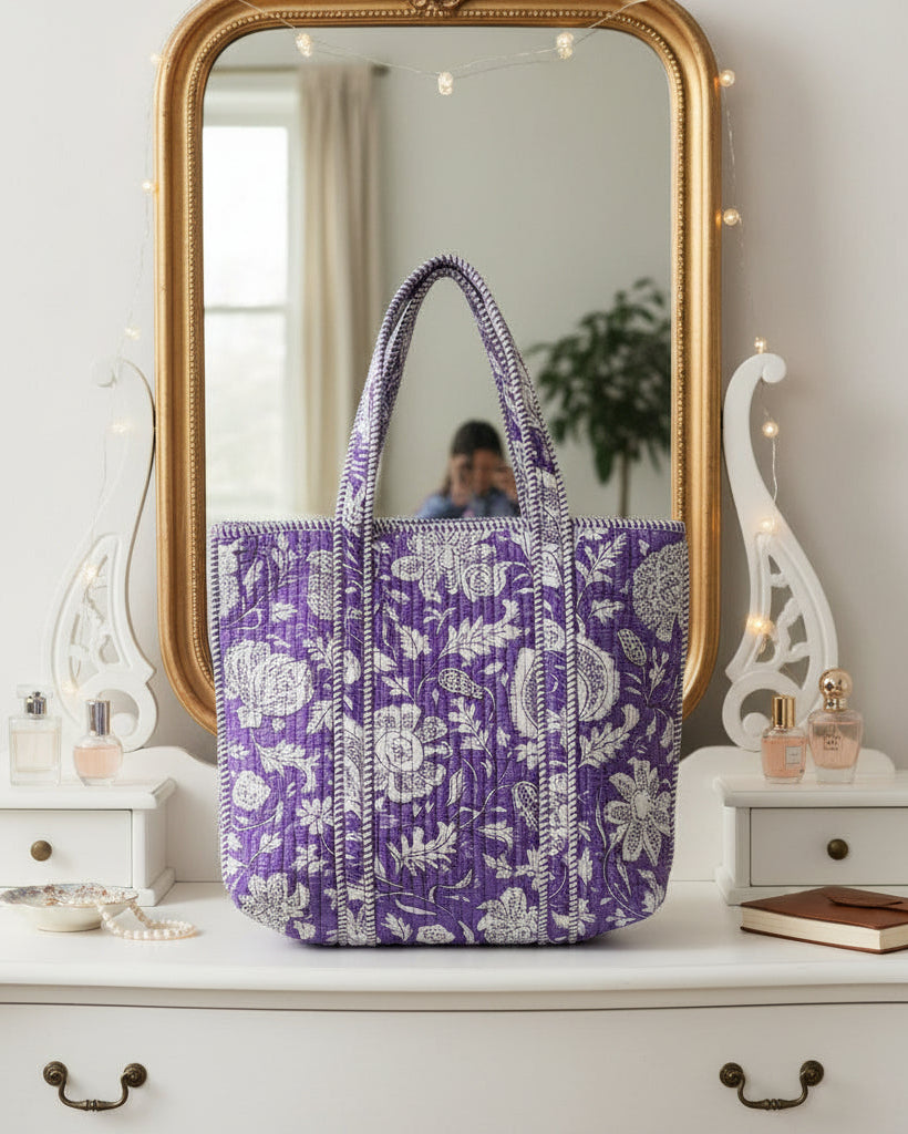 Purple Leaf Tote