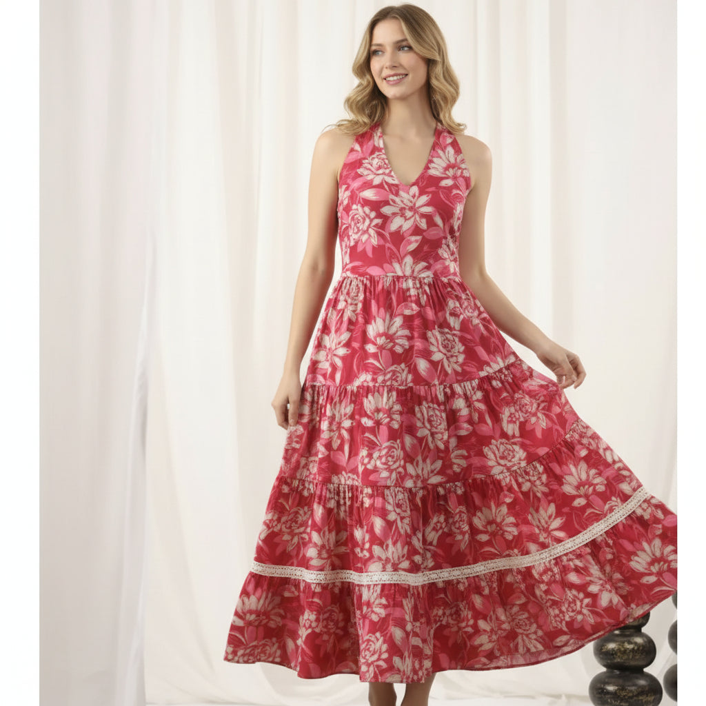 Rani Phool - Hand Block Printed Midi Dress