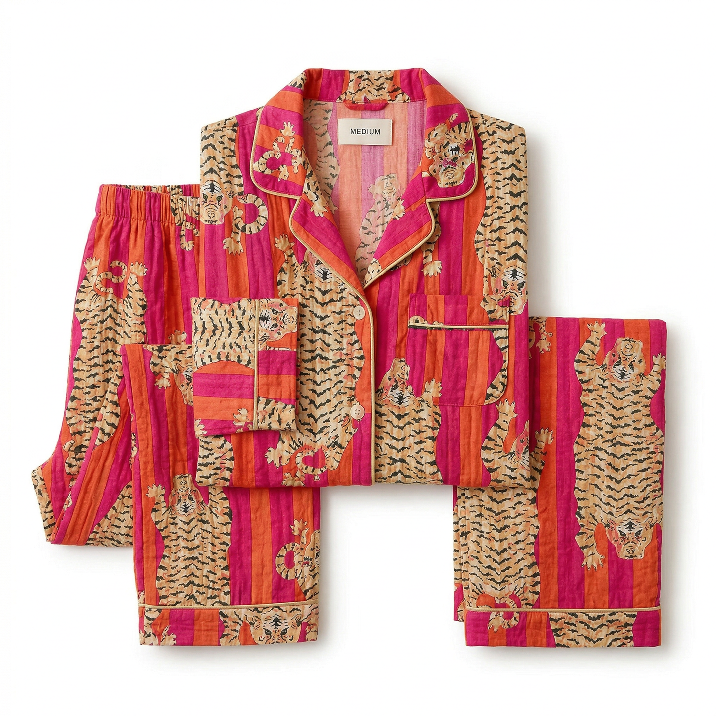 Orange Pink Tiger Tour PJ Set