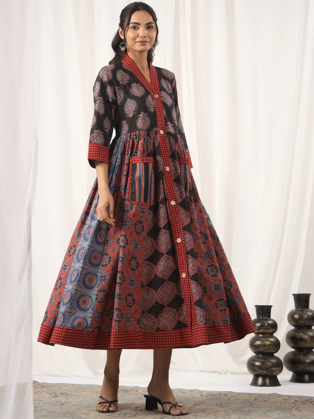 Ajrakh Printed Cotton Dress