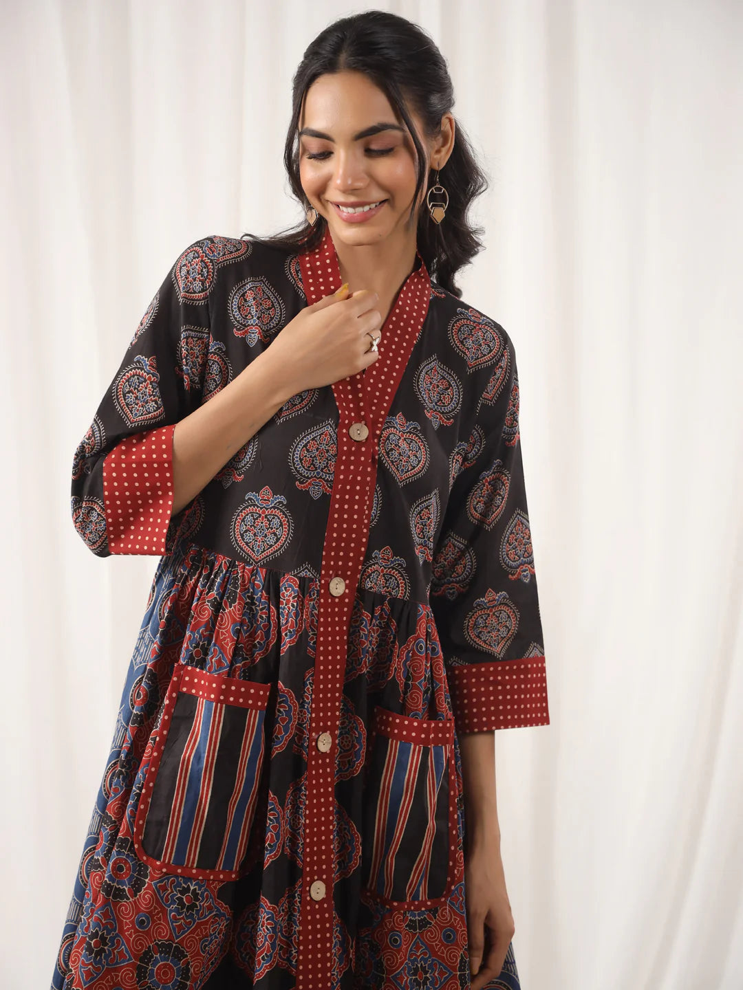 Ajrakh Printed Cotton Dress