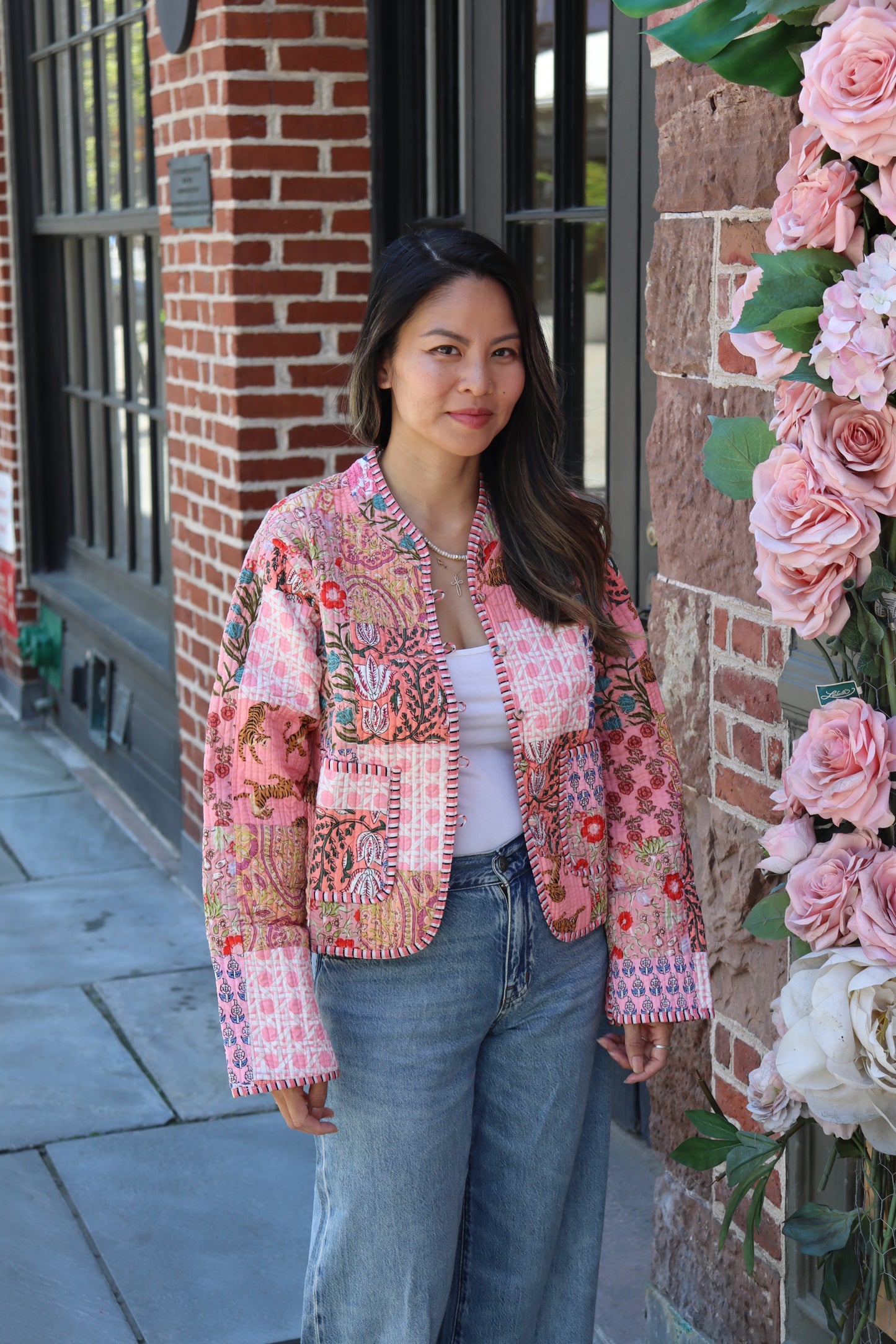 Pink Reversible Quilted Jacket