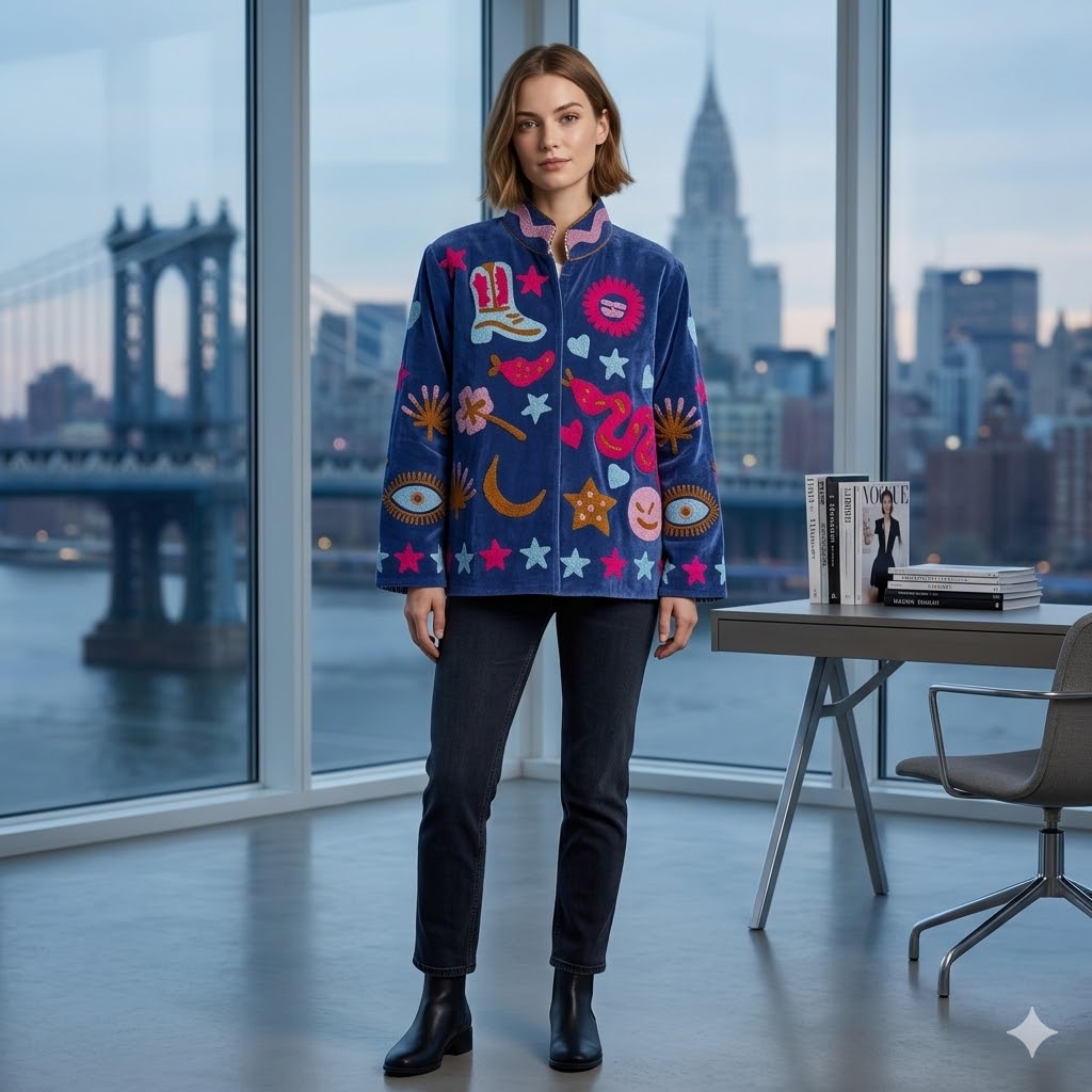 Blue Moon Rodeo Reversible Velvet Jacket