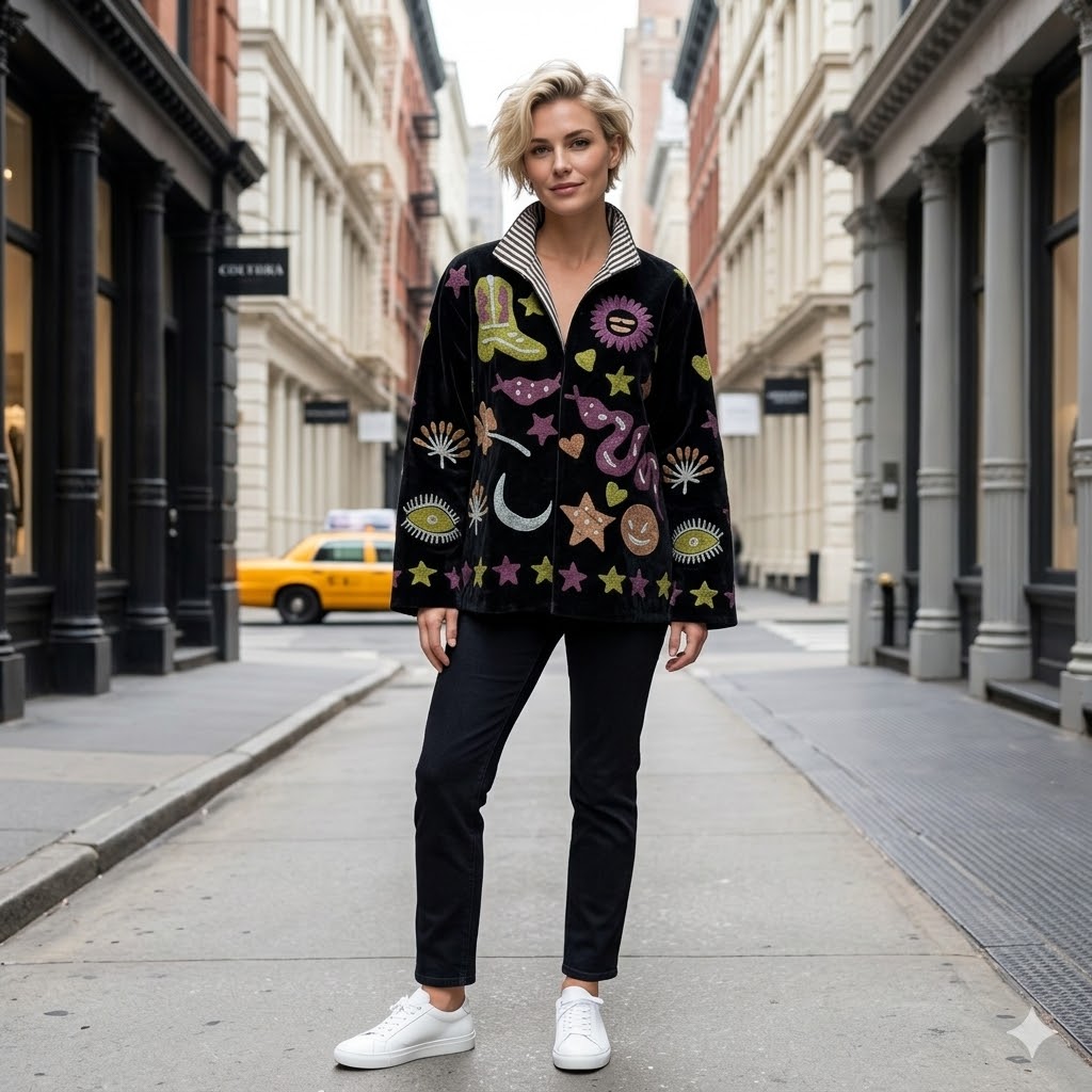 Midnight Rodeo Reversible Velvet Jacket