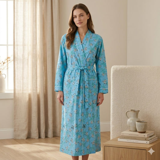 Blue Ocean Cotton Robe