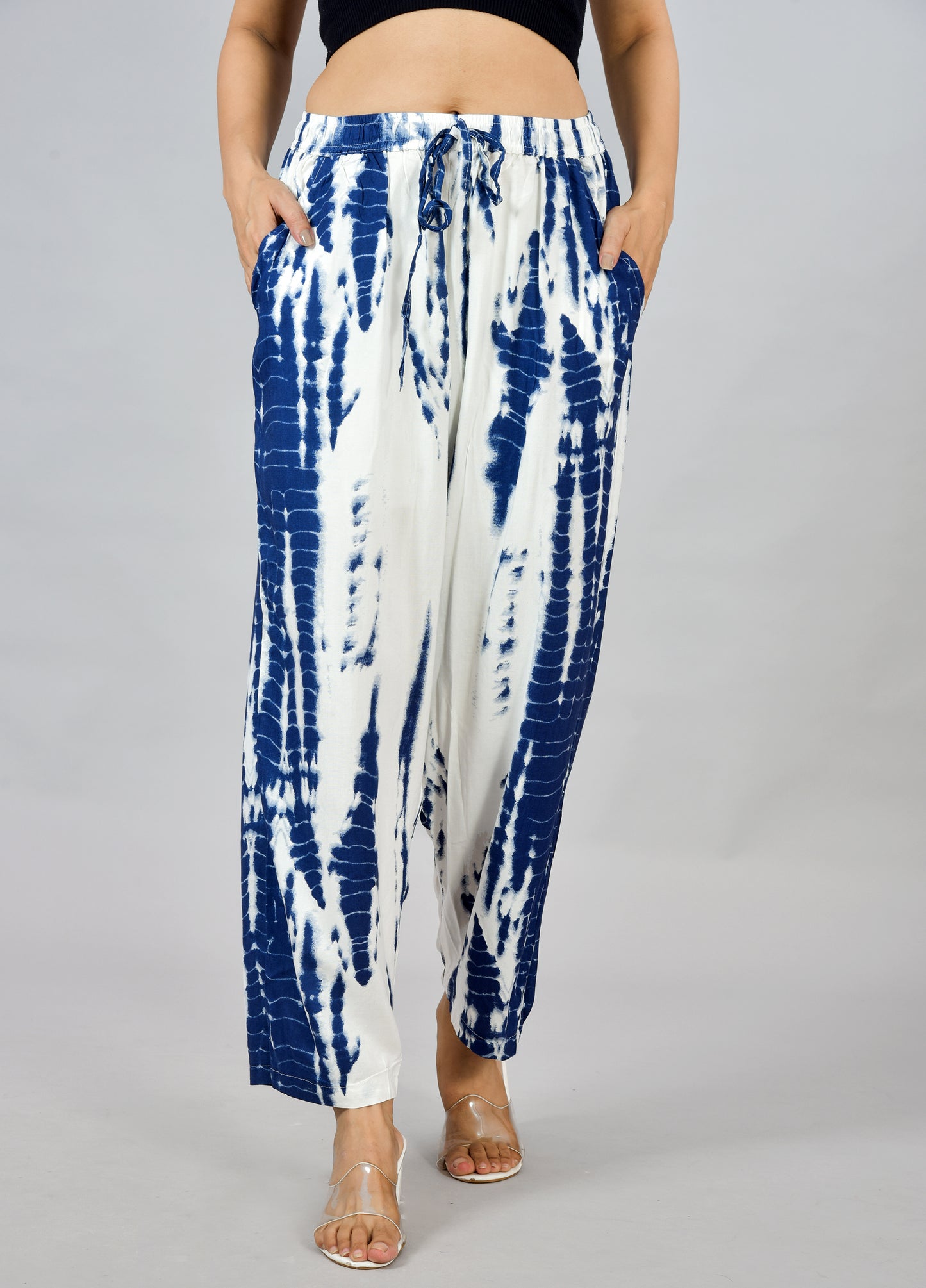 Sky Blue Rayon Easy Pants
