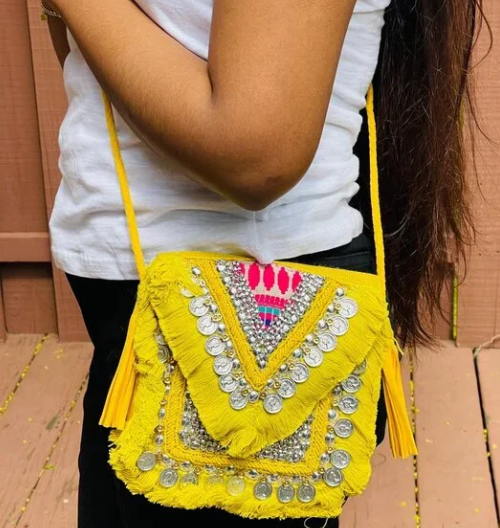 Lemon-Yellow Eco-Jute Bag