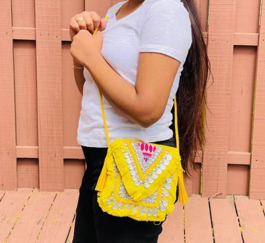 Lemon-Yellow Eco-Jute Bag