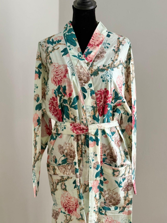 Wild Bird Cotton Bath Robe