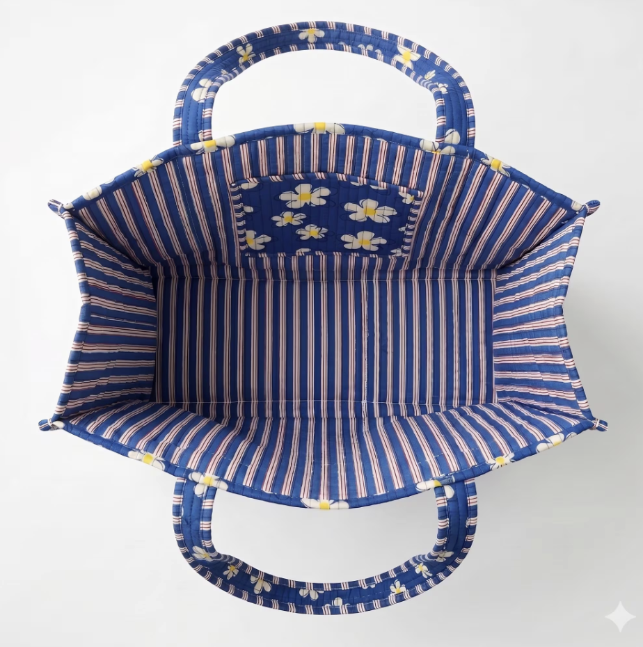 Blue Daisy Tote Bag
