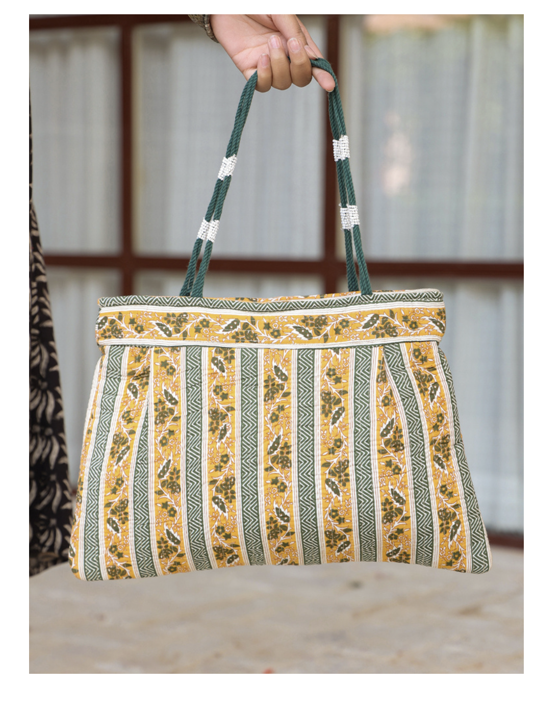 Sunshine Yellow Cotton Shoulder Bag