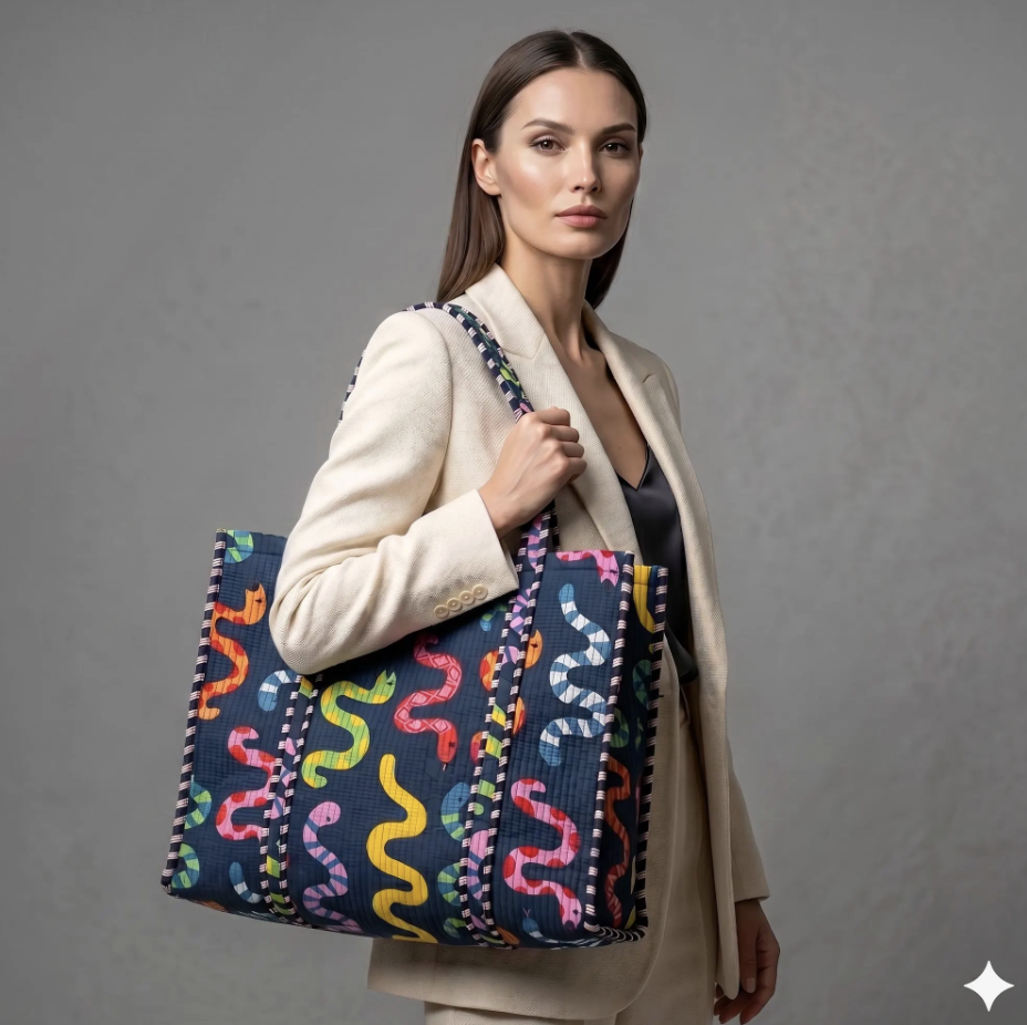 Midnight Sneaky Cotton Tote Bag