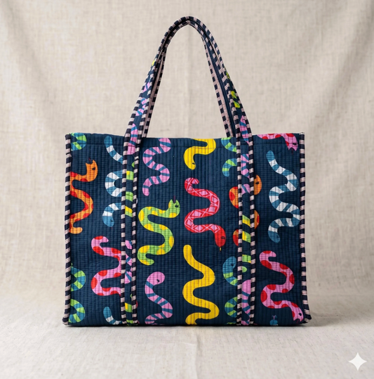 Midnight Sneaky Cotton Tote Bag