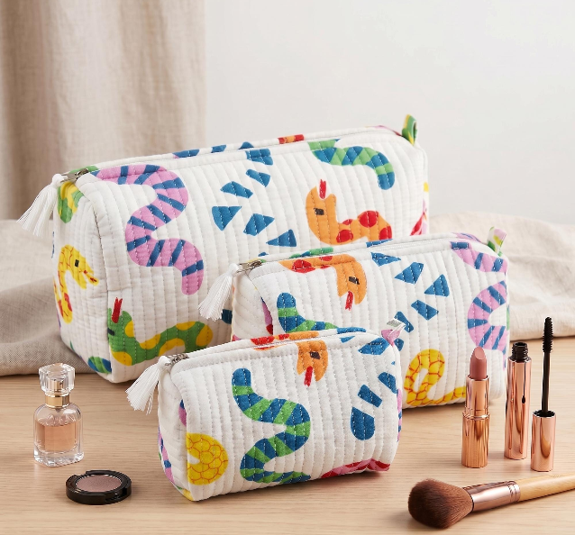 Toiletry Pouch Set of 3 Playful & Sneaky