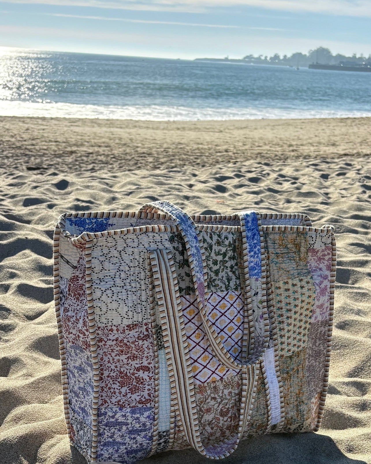 Golden Patchwork Tote