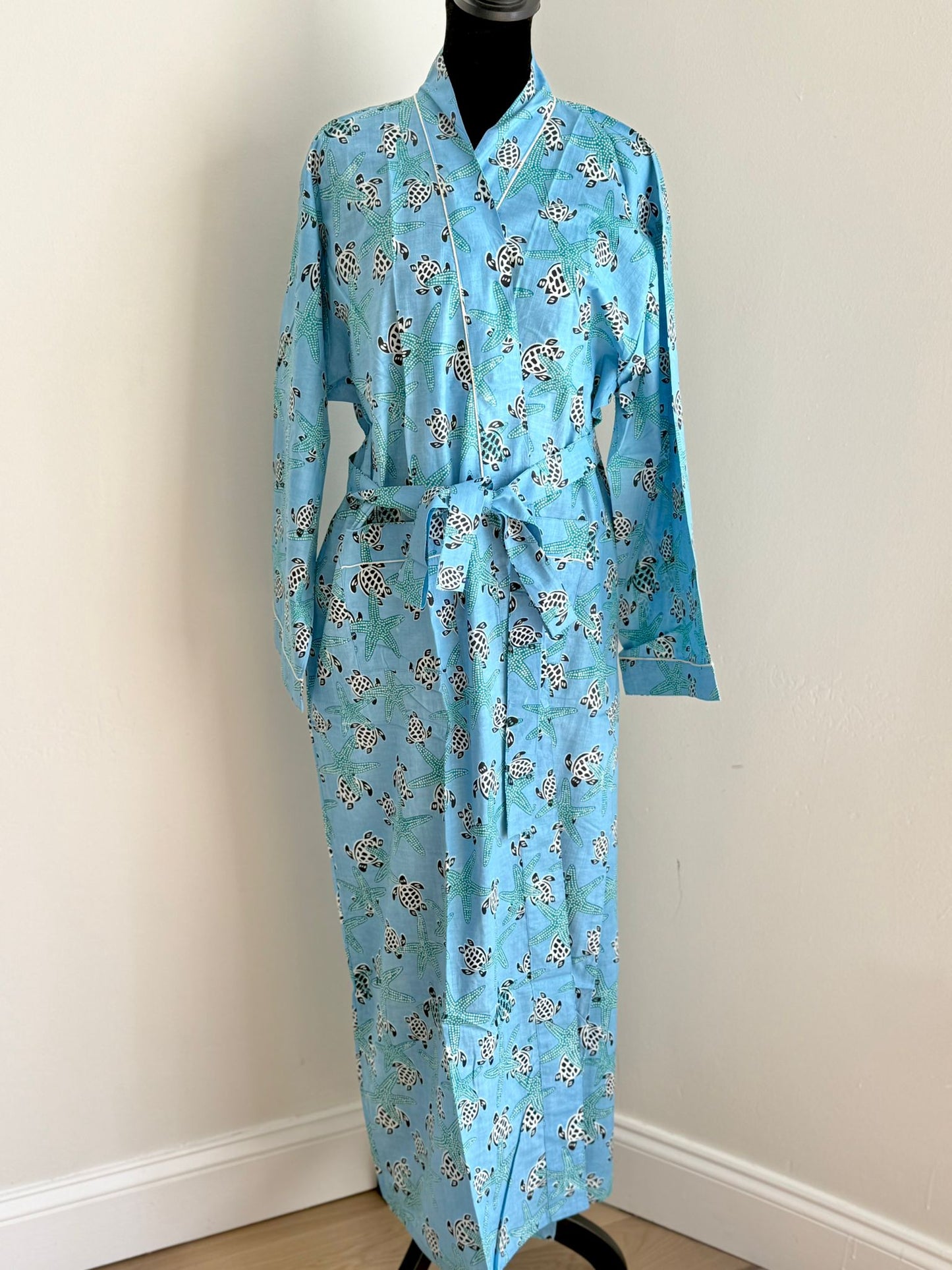 Blue Ocean Cotton Robe