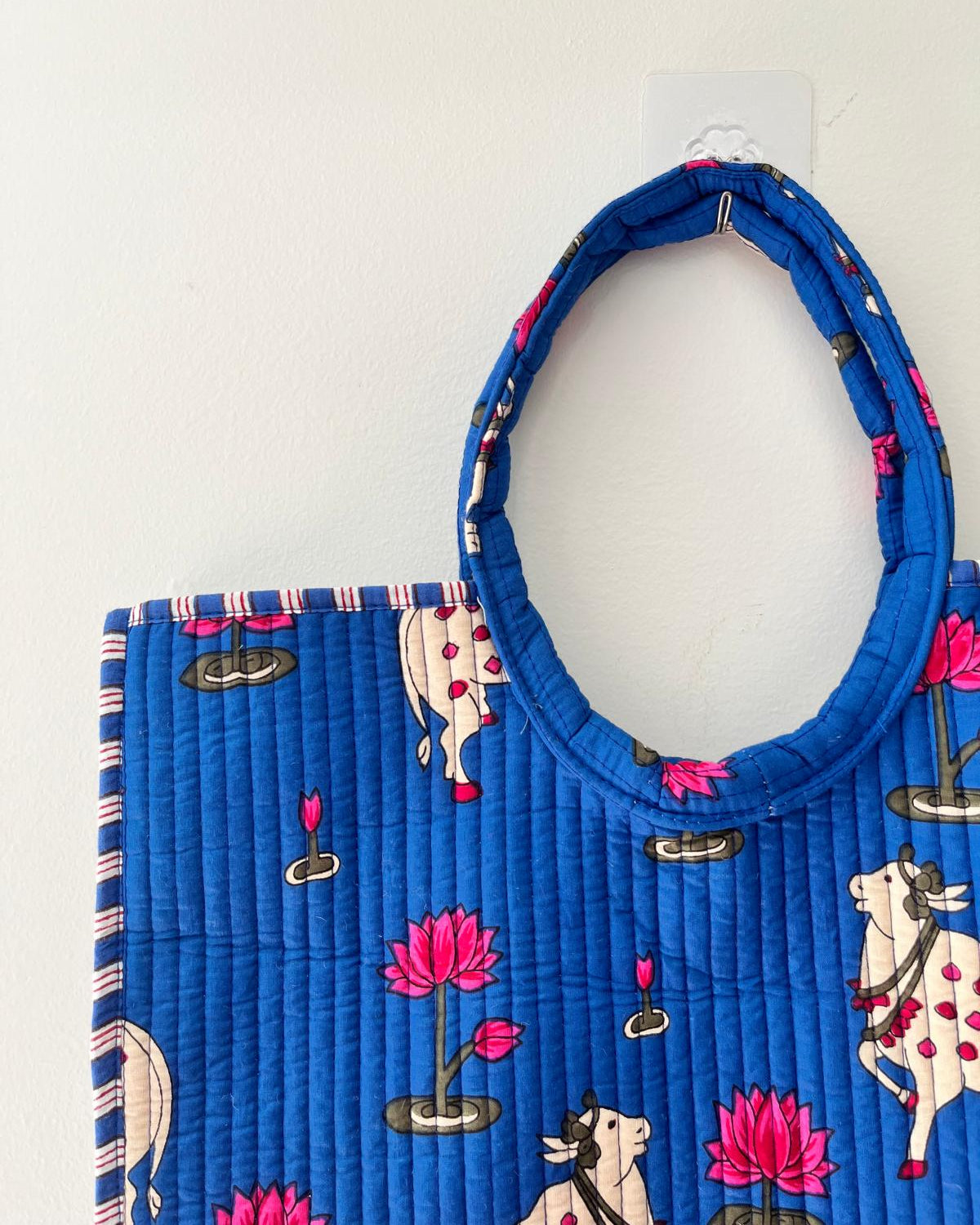 Baby Cow Printed Moon Bag