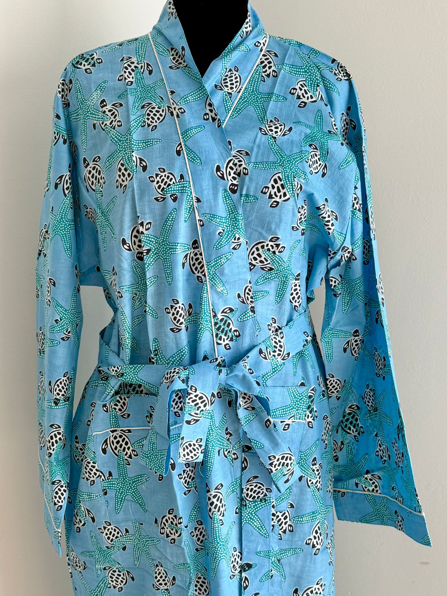 Blue Ocean Cotton Robe