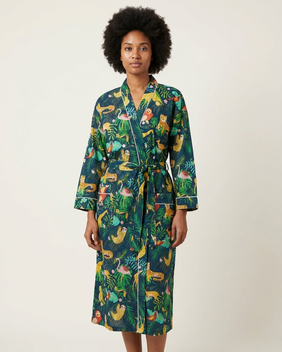 100% Cotton Kimono Robe