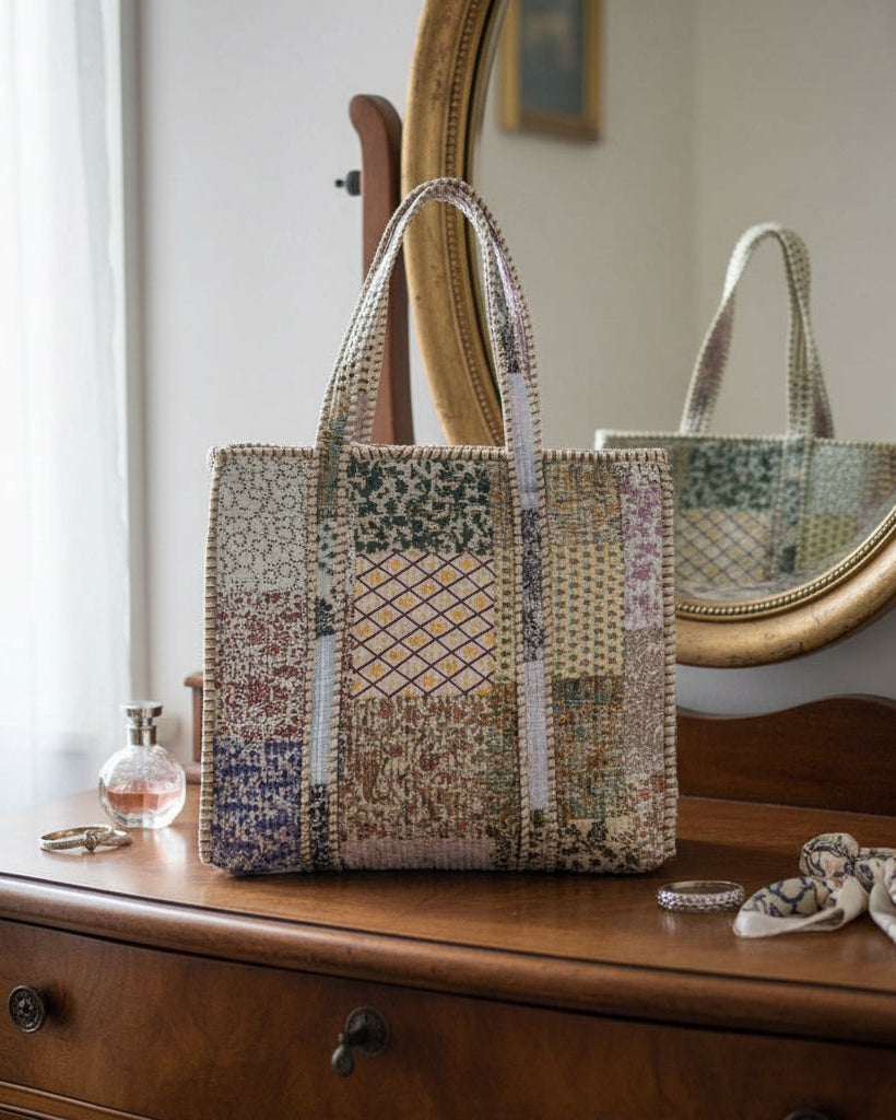 Golden Patchwork Tote