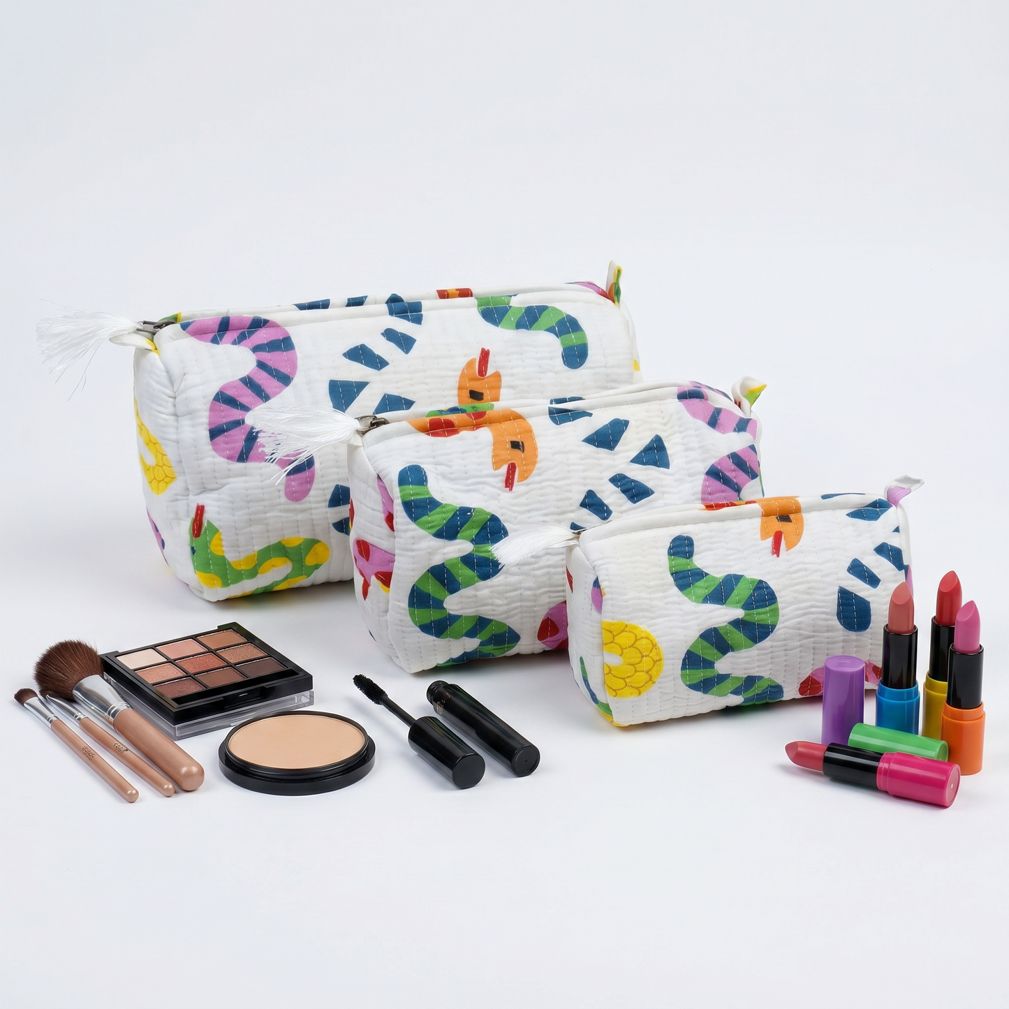 Toiletry Pouch Set of 3 Playful & Sneaky