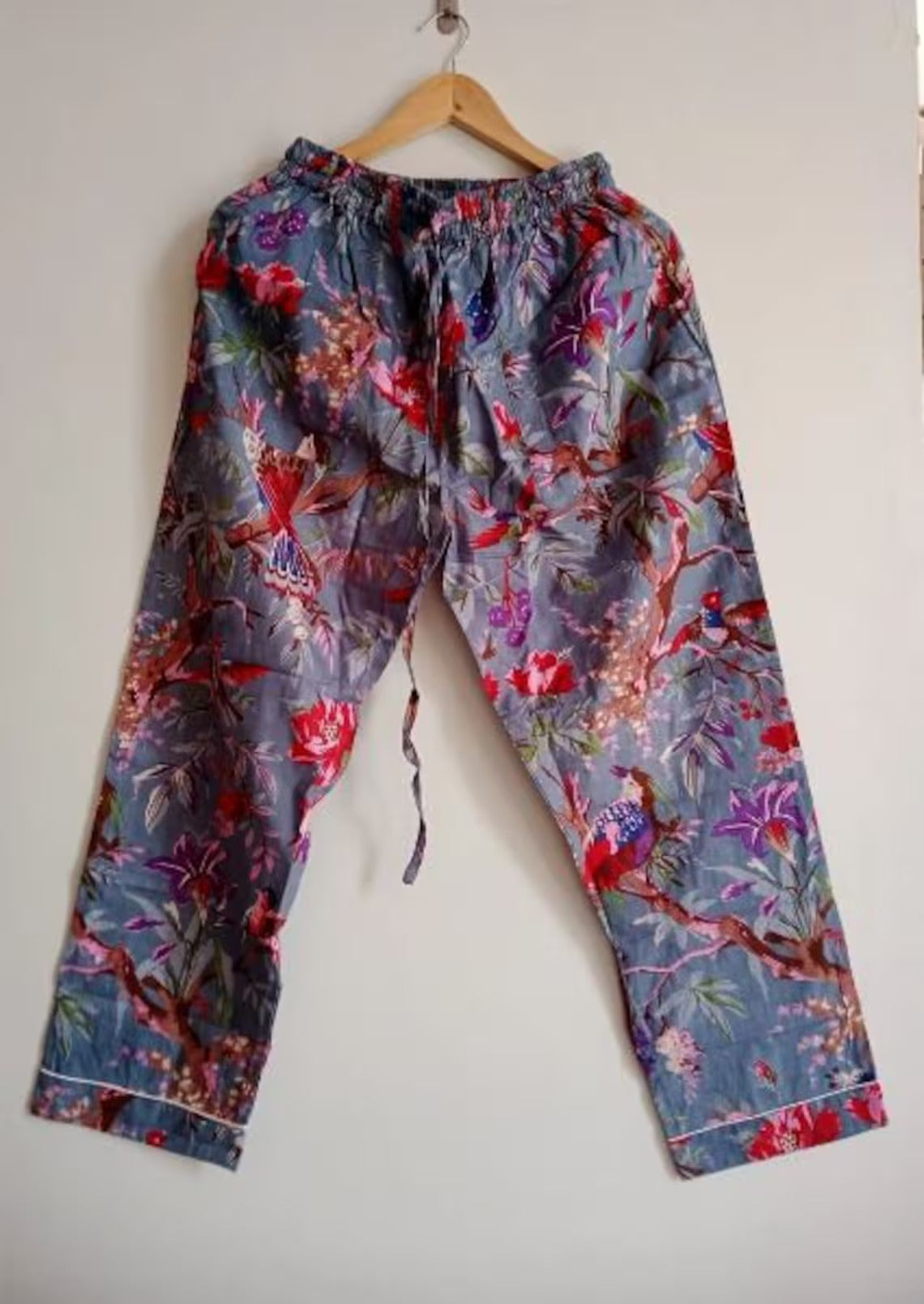 Grey Floral Cotton PJ set