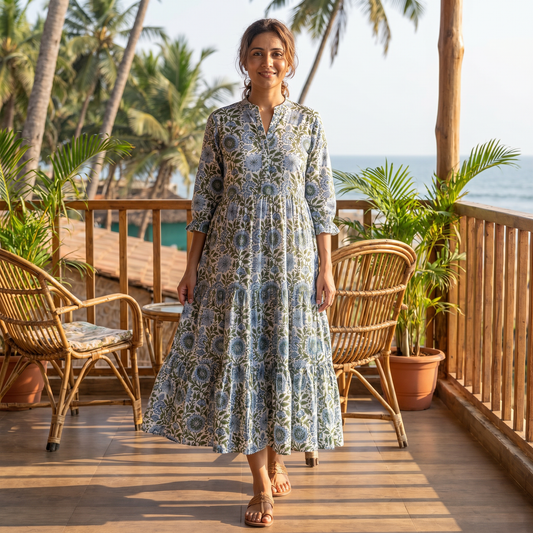 Summer Floral Cotton Dress
