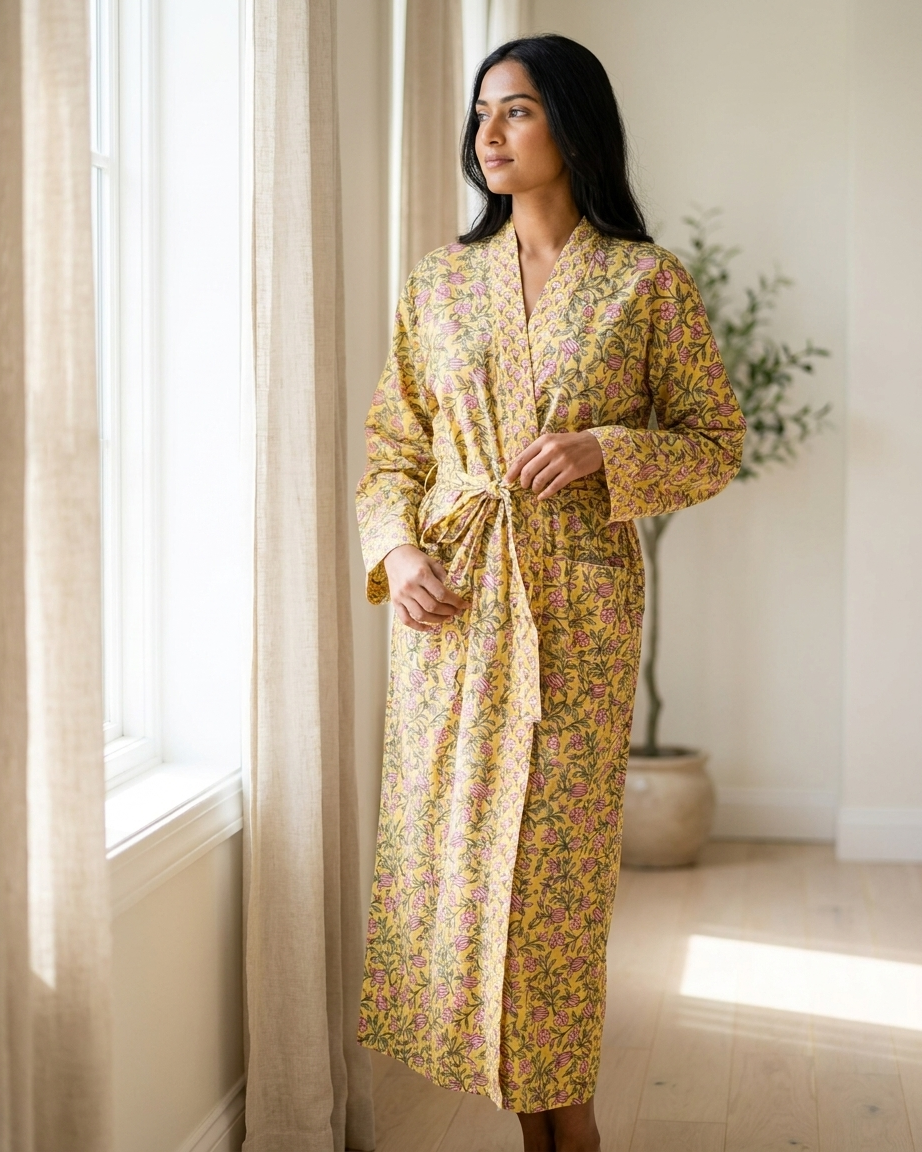 Dusty Fall Kimono Robe