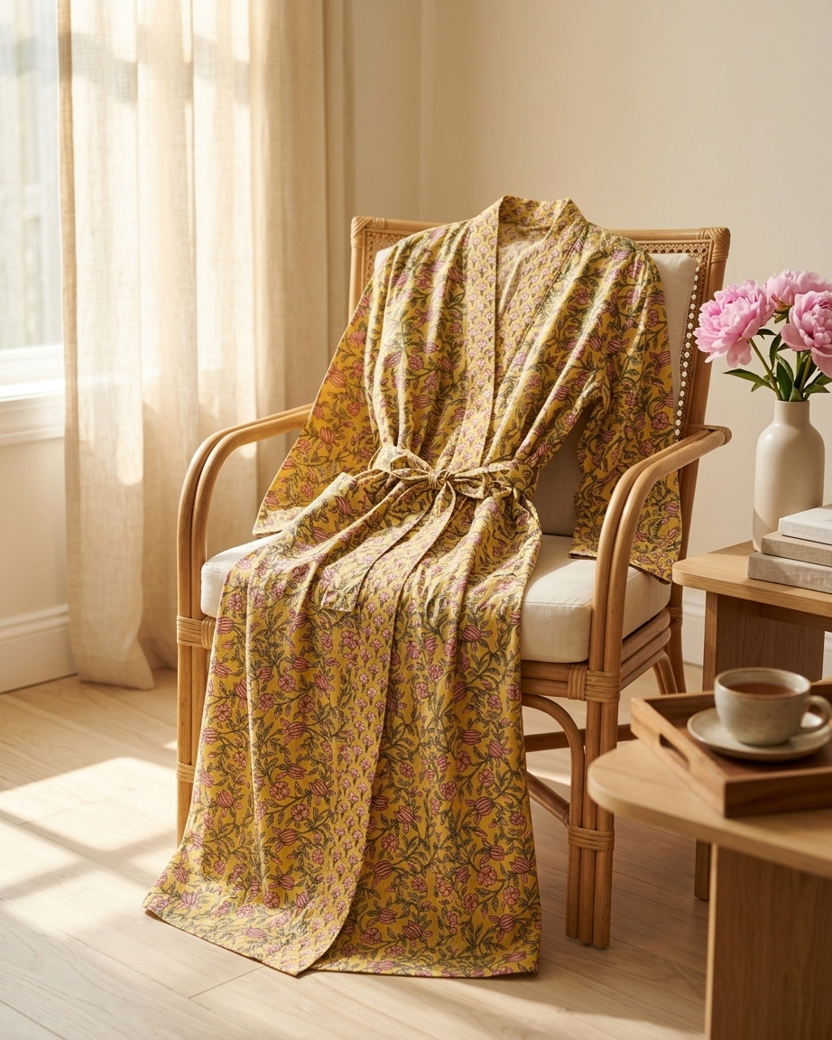 Dusty Fall Kimono Robe