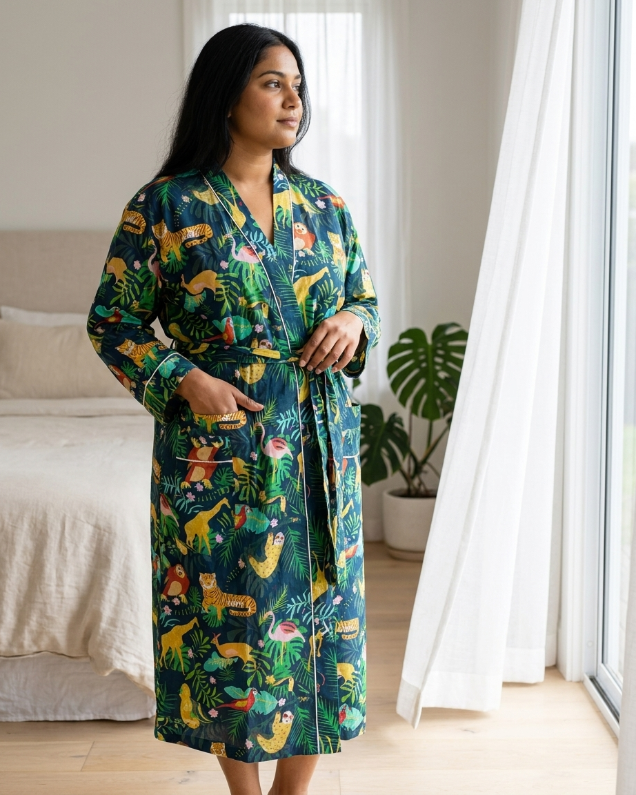 100% Cotton Kimono Robe