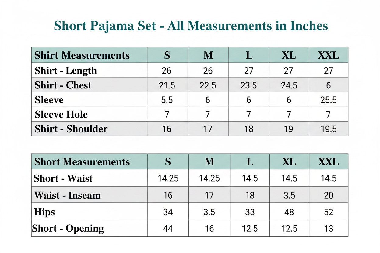 Blue Short PJ Set