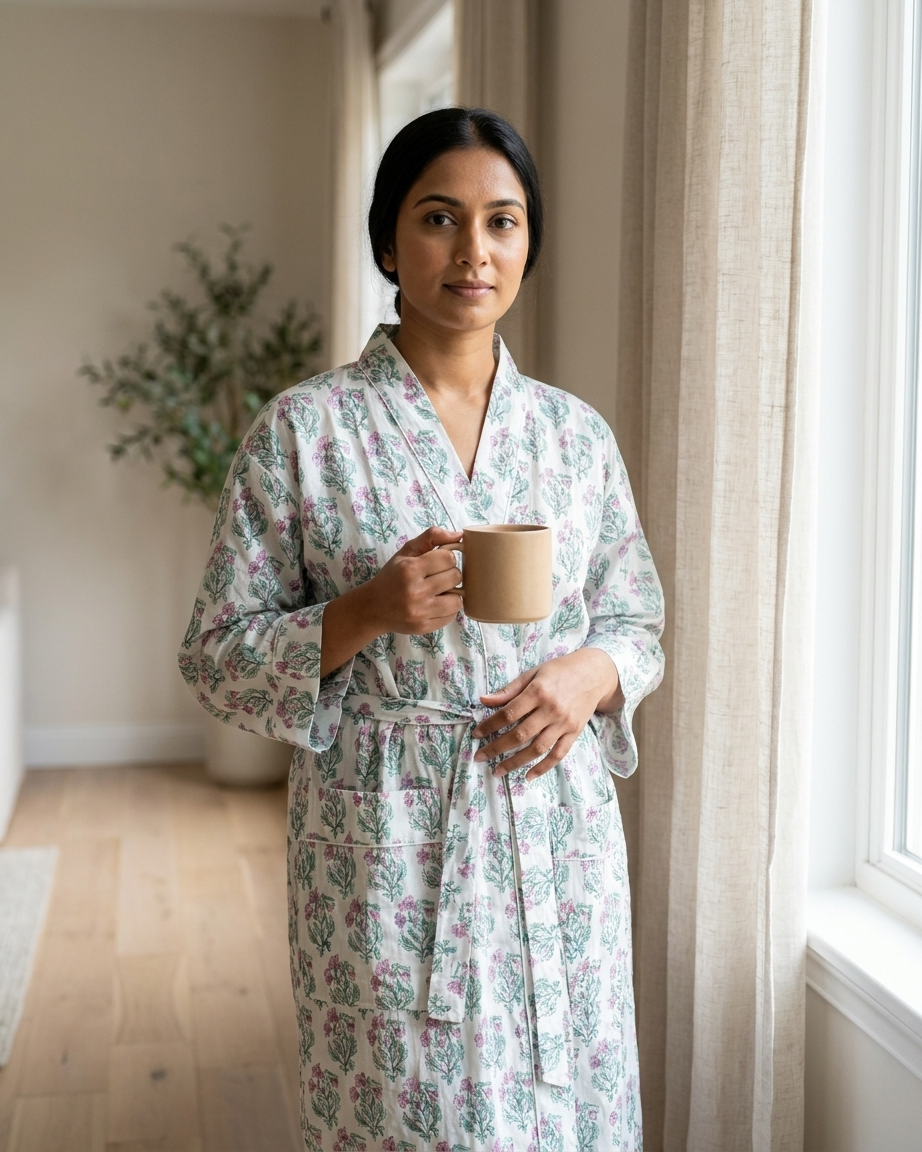 100% Cotton Kimono Robe