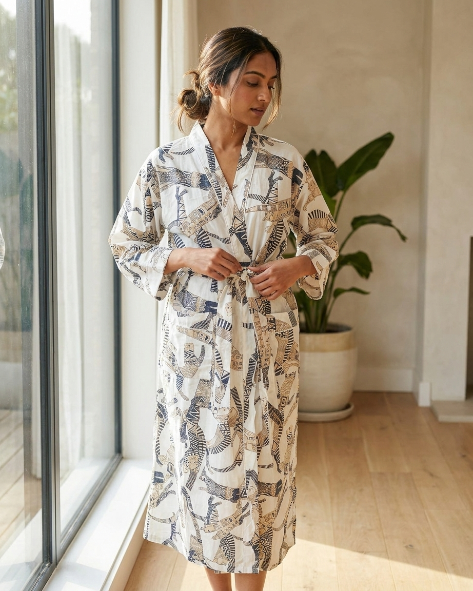 100% Cotton Kimono Robe