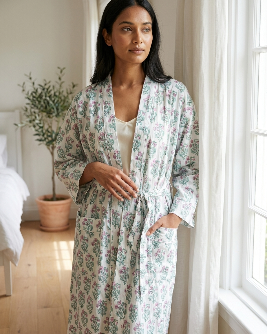 100% Cotton Kimono Robe