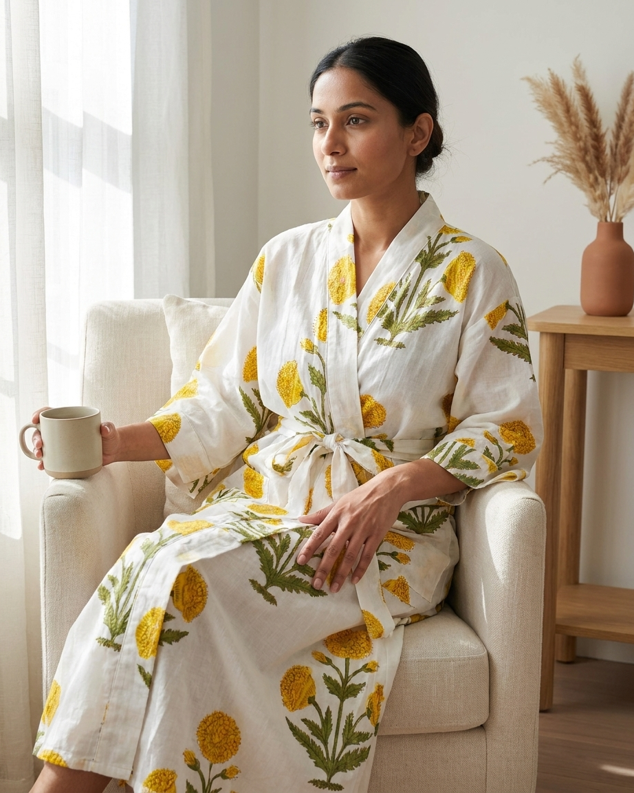 100% Cotton Kimono Robe