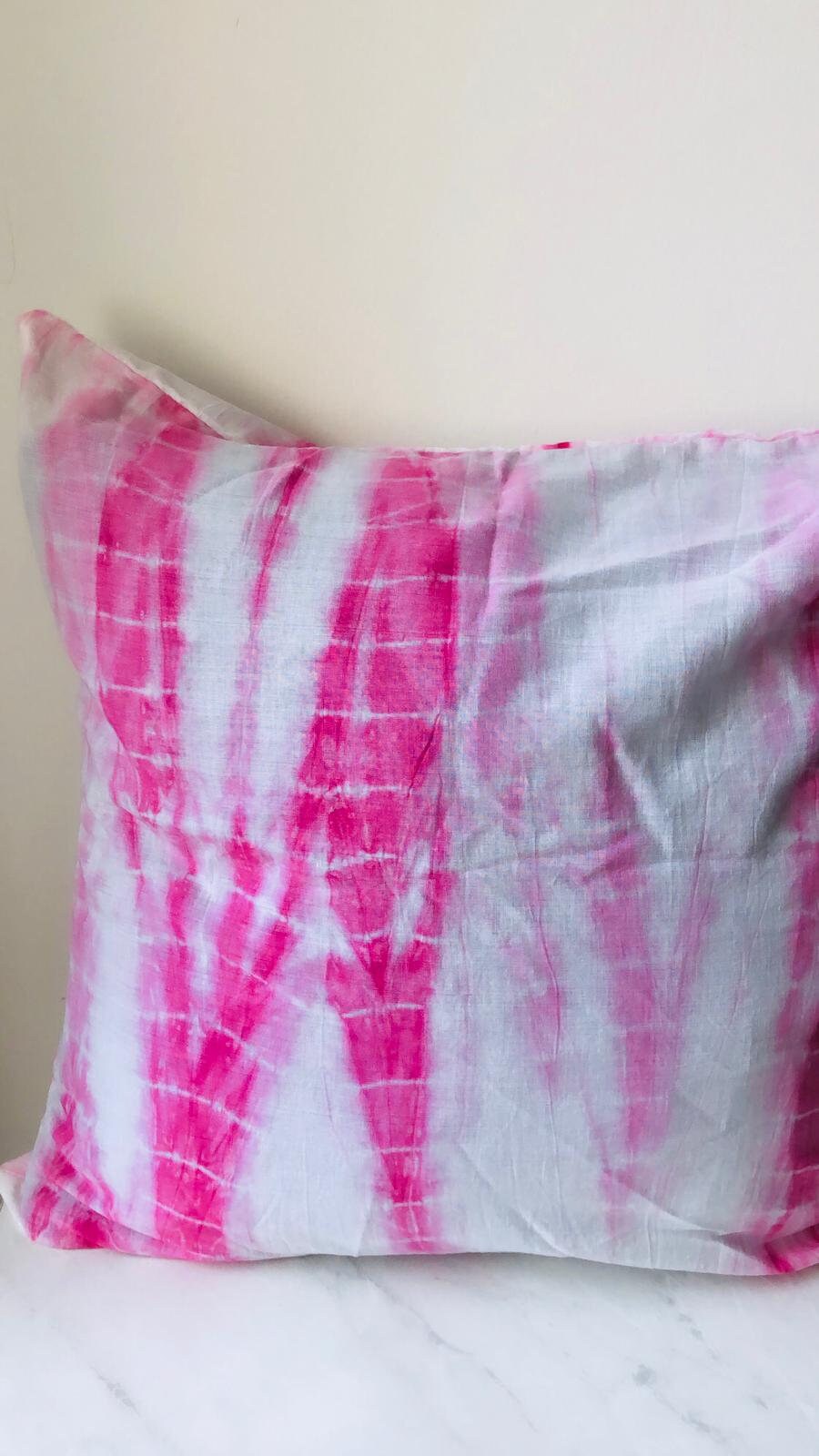 Decorative Pillow Cases Tie Dyed Indigo Pink Cushion Cover Intetior Home Decore Sofa Cushion Shibori Gift Pillows Throw Pillow Covers